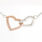 Promoted to Nana Interlocked Heart Necklace | Grandmother Announcement Necklace