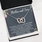 Mother and Son Connected Forever Necklace, Mother's Day Gift for Mom from Son, Mom Birthday Gift from Son, Mom Necklace, Mother's Day Gift
