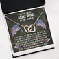 To the Best Army Wife in the World Interlocking Hearts Necklace Gift| We are Connected by Heart| Gift from Army Husband to Army Wife| Military Family Gift