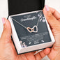 To My Granddaughter, You Are Braver Than You Believe Interlocking Heart Necklace