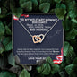 To My Military Mommy, Distance Means So Little Necklace, Military Mom Gift from Son
