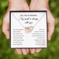 As I Sit In Heaven My Spirit Is Always With You Interlocked Heart Necklace | Loss of Baby Gift | Pregnancy Loss Gift | Bereavement Gift