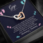 Gigi from Mommy's Tummy Interlocked Heart Necklace | Grandmother Announcement Necklace