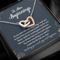 To New Beginnings Wishing You Much Joy and Happiness Interlocking Hearts Necklace | Farewell Gift for Coworker | New Job Gift | Fresh Start Gift for Coworker