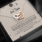 To My Soul Sister, You Are My Shining Star Interlocked Heart Necklace