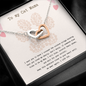 To My Cat Mama, Until We Meet Again Interlocked Hearts Necklace | Loss of Cat memorial necklace | Cat loss gift | Pet Cat Gift
