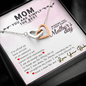 Funny Mothers Day Message Card Necklace | Mom You Are The Best Card for Mom from Daughter | Mother's Day Gift From Daughter