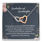 Grandmother & Granddaughter Our Hearts Are Connected Forever Interlocked Hearts Necklace | Gift from Granddaughter | Birthday, Christmas, Wedding Day, & Mother's Day Gift for Grandma/Grandmother