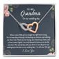 To My Grandma I'm Still Your Little Girl Interlocked Hearts Necklace | Gift from Granddaughter | Wedding Day Gift for Grandma/Grandmother