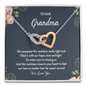 To Our Grandma Feel Our Love No Matter How Far Interlocked Hearts Necklace | Gift from Granddaughter/Grandson/Grandchildren | Birthday, Christmas, & Mother's Day Gift for Grandma/Grandmother