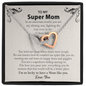 To My Super Mom You Are My Shining Star Necklace | Mom Gift From Son and Daughter | Mothers Day Gift