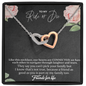 To My Ride Or Die Our Hearts Are Connected Interlocked Heart Necklace | Best Friend, Unbiological Sister, Bonus Sister Gift