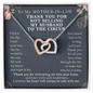 Funny Mother in Law Gift Interlocking Hearts Necklace | Mother in Law Wedding Gift, Mothers Day Gifts for Mother in Law