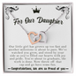 For Our Daughter, We Are Proud Of You Graduation Necklace
