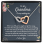 To My Grandma I'm Still Your Little Girl Interlocked Hearts Necklace | Gift from Granddaughter | Wedding Day Gift for Grandma/Grandmother