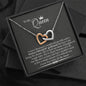 To My Queen Living The Dream Interlocking Heart Necklace | Anniversary Gift For Girlfriend | Gift for Girlfriend, Girlfriend Gift