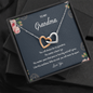 To My Grandma You Will Always Be My Grandma Interlocked Hearts Necklace | Gift from Granddaughter/Grandson | Birthday, Christmas, & Mother's Day Gift for Grandma/Grandmother