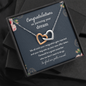 Congratulations On Pursuing Your Dream So Glad Farewell To A Great Coworker Interlocking Hearts Necklace | Farewell Gift for Coworker | New Job Gift | Fresh Start Gift for Coworker
