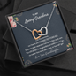 To My Loving Grandma Our Hearts Are Connected Forever Interlocked Hearts Necklace | Gift from Granddaughter | Birthday, Christmas, & Mother's Day Gift for Grandma/Grandmother