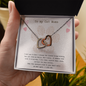 To My Cat Mama, Until We Meet Again Interlocked Hearts Necklace | Loss of Cat memorial necklace | Cat loss gift | Pet Cat Gift