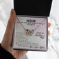Funny Mothers Day Message Card Necklace | Mom You Are The Best Card for Mom from Daughter | Mother's Day Gift From Daughter