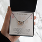 To My Cat Mama, Until We Meet Again Interlocked Hearts Necklace | Loss of Cat memorial necklace | Cat loss gift | Pet Cat Gift