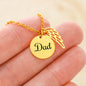 Angel Dad Remembrance Necklace, Loss of Dad Gift, Grief Gift, Sympathy Gift, Dad Memorial Gift