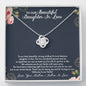 To Our Beautiful Daughter-In-Law Love Knot Necklace, To Our Daughter-In-Law Gift On Wedding Day