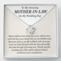To My Amazing Mother-In-Law On My Wedding Day Love Knot Necklace Gift | Mother In Law Wedding Gift From Bride | Mother of the Groom Necklace | Future Mother in Law Wedding Gift | Sentimental Gift For Mother-In-Law