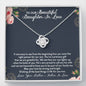 To Our Beautiful Daughter-In-Law Love Knot Necklace, To Our Daughter-In-Law Gift On Wedding Day