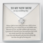 To My New Mom On My Wedding Day Love Knot Necklace Gift | Mother In Law Wedding Gift From Bride | Mother of the Groom Necklace | Future Mother in Law Wedding Gift | Sentimental Gift For Mother-In-Law