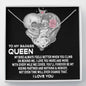 To My Badass Riding Queen Love Necklace | Biker Gifts for Wife, Harley Motorcycle Life Gift from Husband
