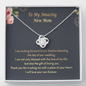 To My Amazing New Mom Thank You For Trusting Me Love Knot Necklace | Mother In Law Gift | Bride to Mother In Law Gift