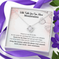 With Faith You Can Move Mountains Graduation Gift Love Knot Necklace | Affirmation Necklace | Encouragement Gift | Motivational Gift