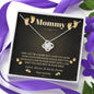To My Mommy, I Love You From Your Tummy Love Christmas Knot Necklace