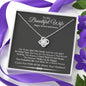 To My Beautiful Wife Happy 1st Year Anniversary Cubic Zirconia Necklace | Gift From Husband To Wife | 1st Year Anniversary Gift