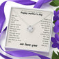 Mom Thanks For Putting Up With Us Love Knot Necklace | Mother's Day Gift for our mom