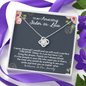 To My Amazing Sister In Law Welcome To Our Family Love Knot Necklace | Sister in Law Gift, Sister in Law Necklace
