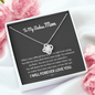 To My Badass Mom You Are My Rock Love Knot Necklace | Gift to Mom from Daughter/Son | Christmas, Birthday, & Mother's Day Gift to Mom