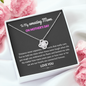 To My Amazing Mom Distance Never Separates Two Hearts Love Knot Necklace | Gift to Mom from Daughter/Son | Mother's Day Gift to Mom