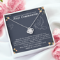 First Communion Heart Necklace | First Communion Gift Girl | First Holy Communion - Gift for Daughter, Goddaughter, Granddaughter