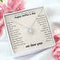 Mom Thanks For Putting Up With Us Love Knot Necklace | Mother's Day Gift for our mom