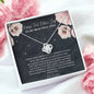 Happy First Mother's Day To My Beautiful Wife Love Knot Necklace | First Mother's Day Gift from Husband, Mother's Day Gift