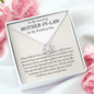 To My Amazing Mother-In-Law On My Wedding Day Love Knot Necklace Gift | Mother In Law Wedding Gift From Bride | Mother of the Groom Necklace | Future Mother in Law Wedding Gift | Sentimental Gift For Mother-In-Law