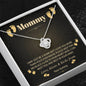 To My Mommy, I Love You From Your Tummy Love Christmas Knot Necklace