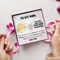 To My Mom, You're One Bad Mother Puffer Funny Mother's Day Love Knot Necklace | Gift For Mother