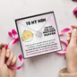 To My Mother Puffer Cute Love Knot Message Necklace for Mother | A Sentimental Letter To Mother | Mother's Day, Birthday Gift for Mom