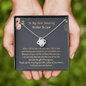 To My New Amazing Mother In Law I Will Love Your Son Forever Love Knot Necklace | Mother In Law Gift | Bride to Mother In Law Gift