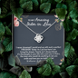 To My Amazing Sister In Law Welcome To Our Family Love Knot Necklace | Sister in Law Gift, Sister in Law Necklace