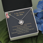 To My Amazing New Mom Thank You For Trusting Me Love Knot Necklace | Mother In Law Gift | Bride to Mother In Law Gift
